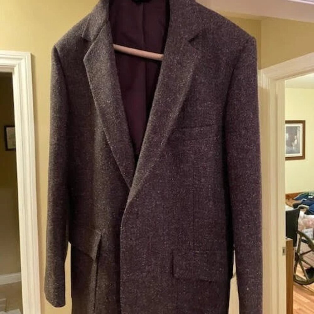 Vintage Scottish wool sport coat blazer 2-button jacket burgondy